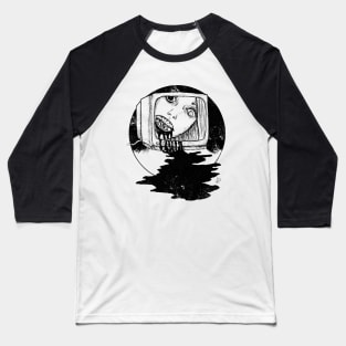 TV set (Black print) Baseball T-Shirt